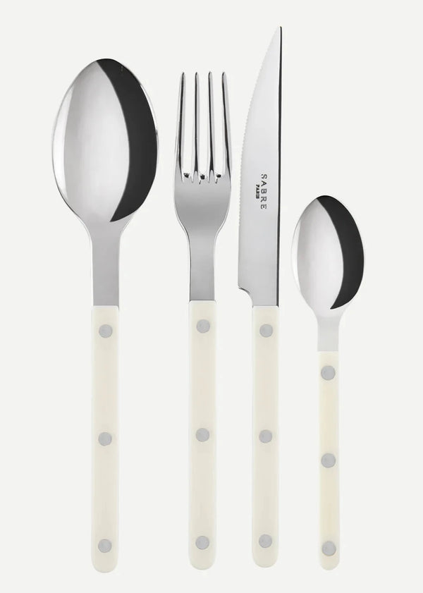 Sabre Cutlery Set 4 Pieces- Bistrot Solid, Ivory