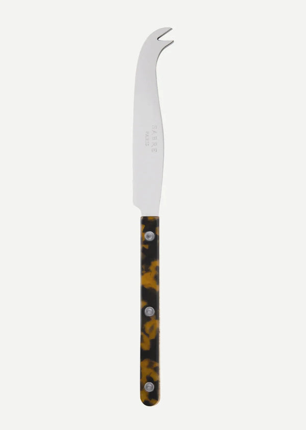 Sabre Large Cheese Knife- Bistrot Tortoise, Faux Tortoise