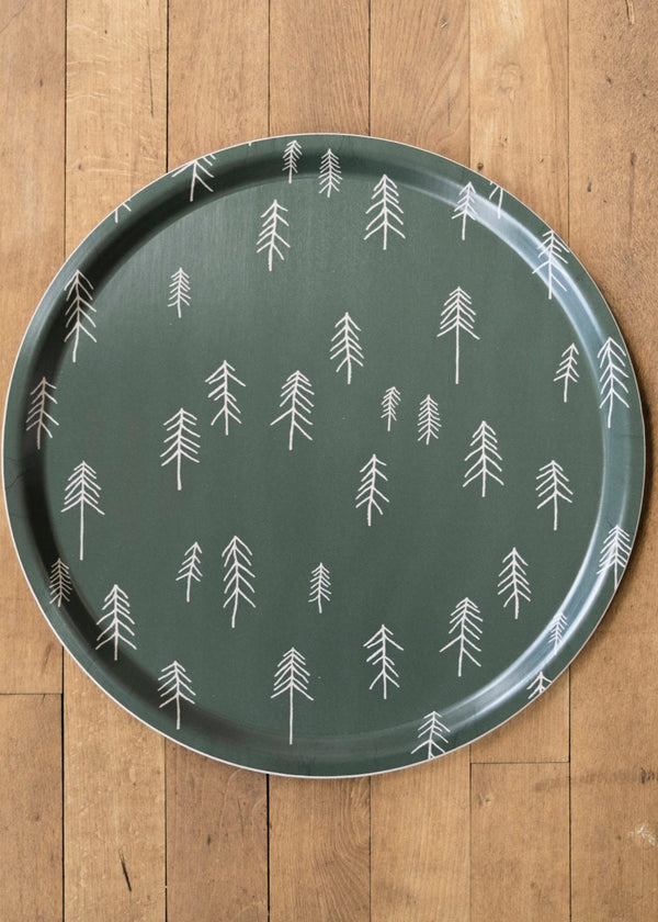 Tall Tray, Green/Nude