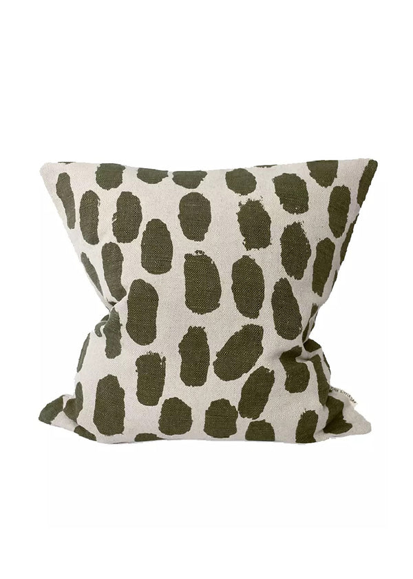 Dots Cushion Cover, Olive