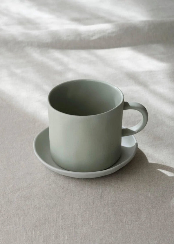 Kajsa Cramer Mug with Ear, Greengray