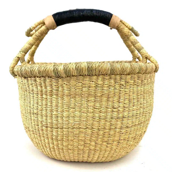 Round Bolga Basket – Large Diameter 42-45cm