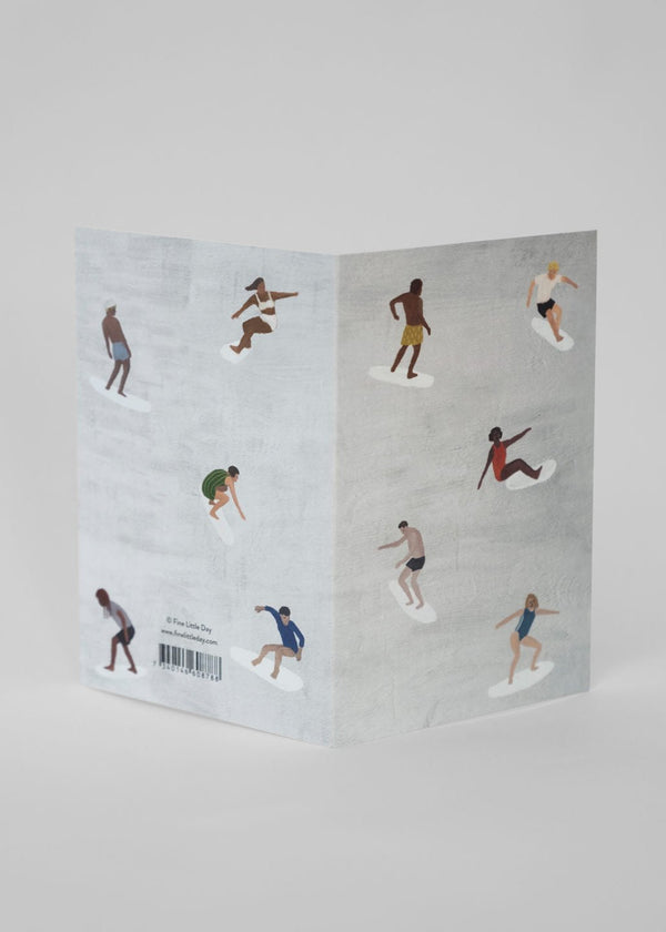 Surfers Folded Card A6 with Envelope