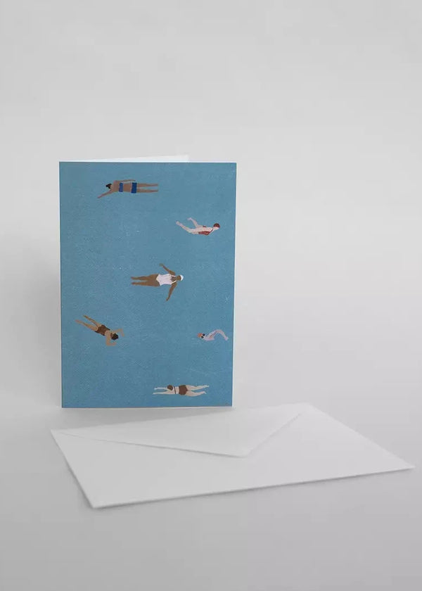 Swimmers Folded Card A6 with Envelope