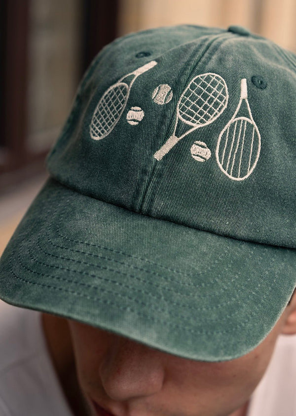 Tennis Cap, Washed Vintage Green